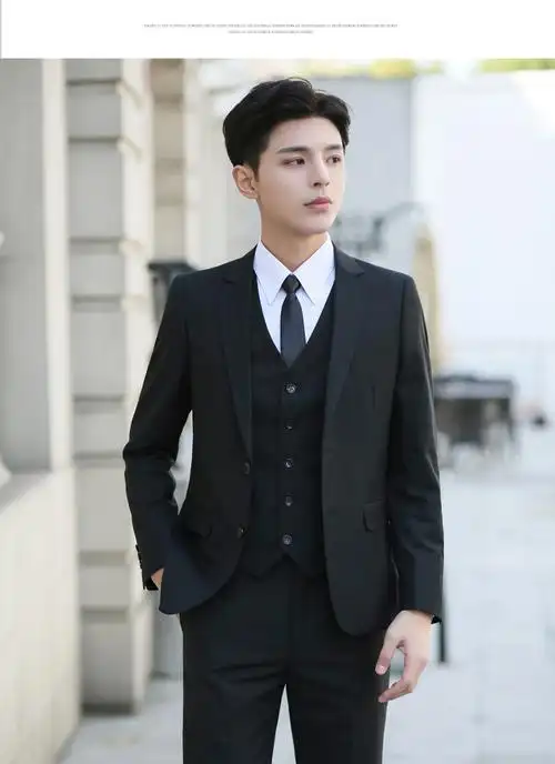 高中生成人礼服西装男生套装18岁学生西服男士职业装韩版修身伴郎休闲