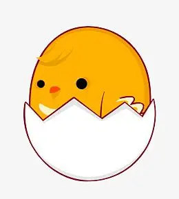 png鸡蛋psdpngpng破壳而出的小鸡pngpng金色出壳小鸡aipngpng卡通小鸡