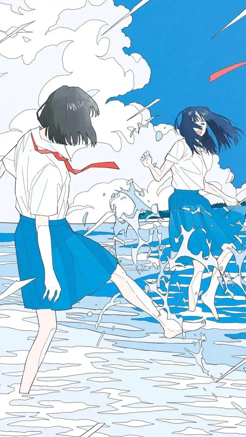 手绘人物作品插画