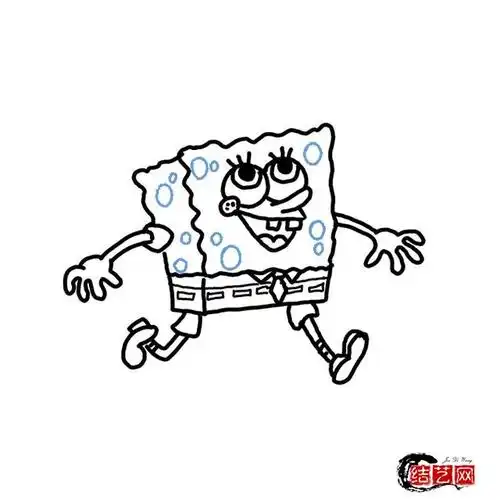 如何画海绵宝宝简笔画