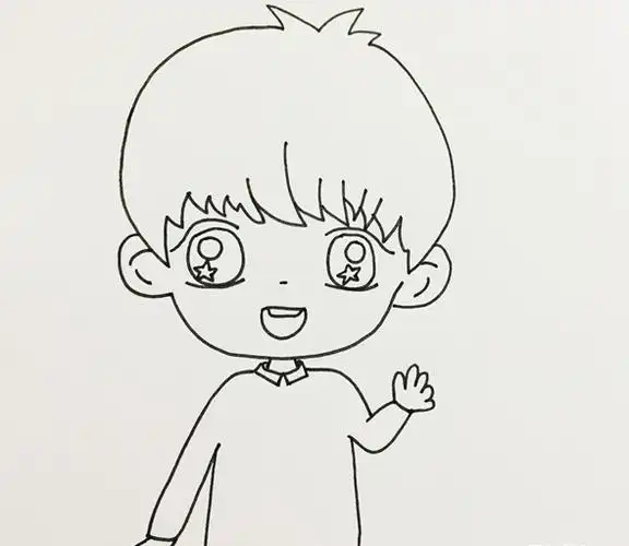 小男孩_人物简笔画_简笔画大全