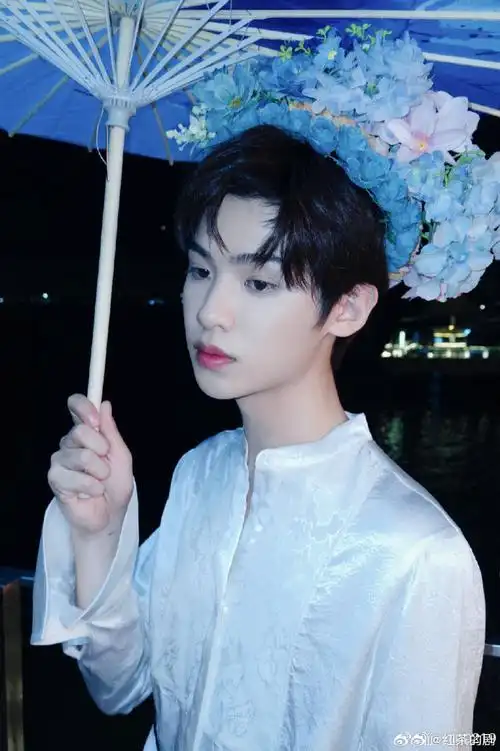黄明昊簪花少年#黄明昊簪花少年#黄明昊撑伞簪花#好帅气