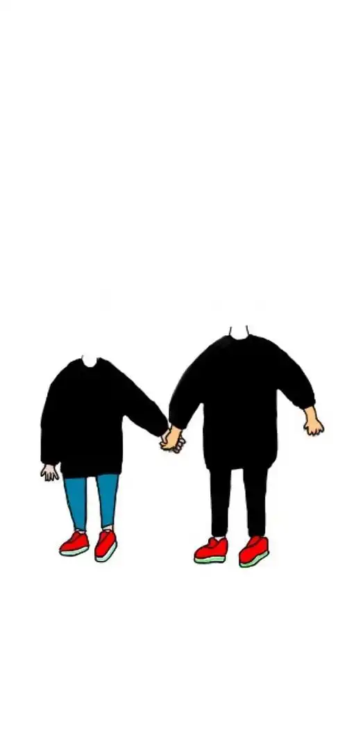 有没有好看的双人无头小人抠图素材?