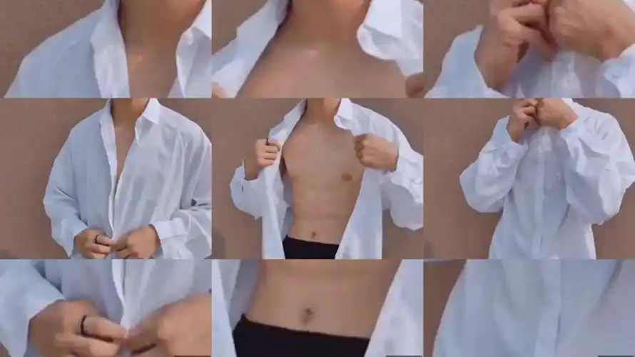 陈妍希陈晓合体拍杂志,花洒下的白衬衫造型,美出新境界