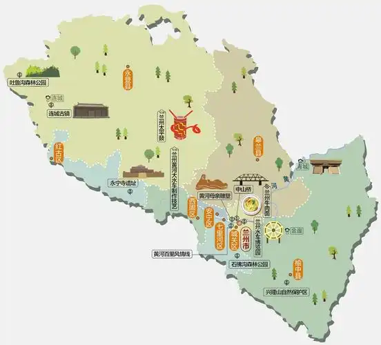 2,兰州市人文地图和情况介绍