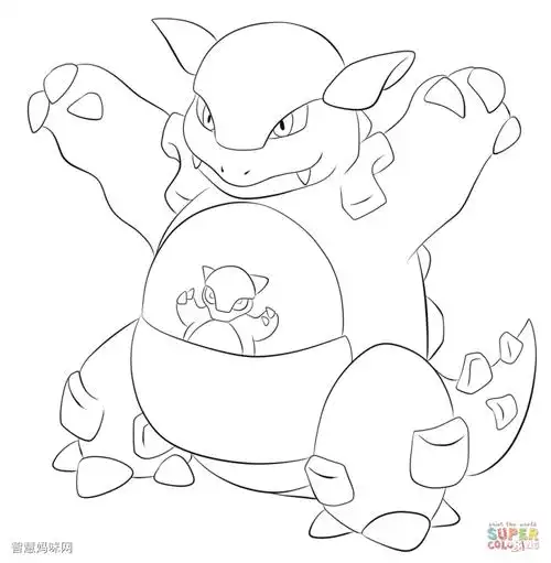 神奇宝贝中的袋龙简笔画