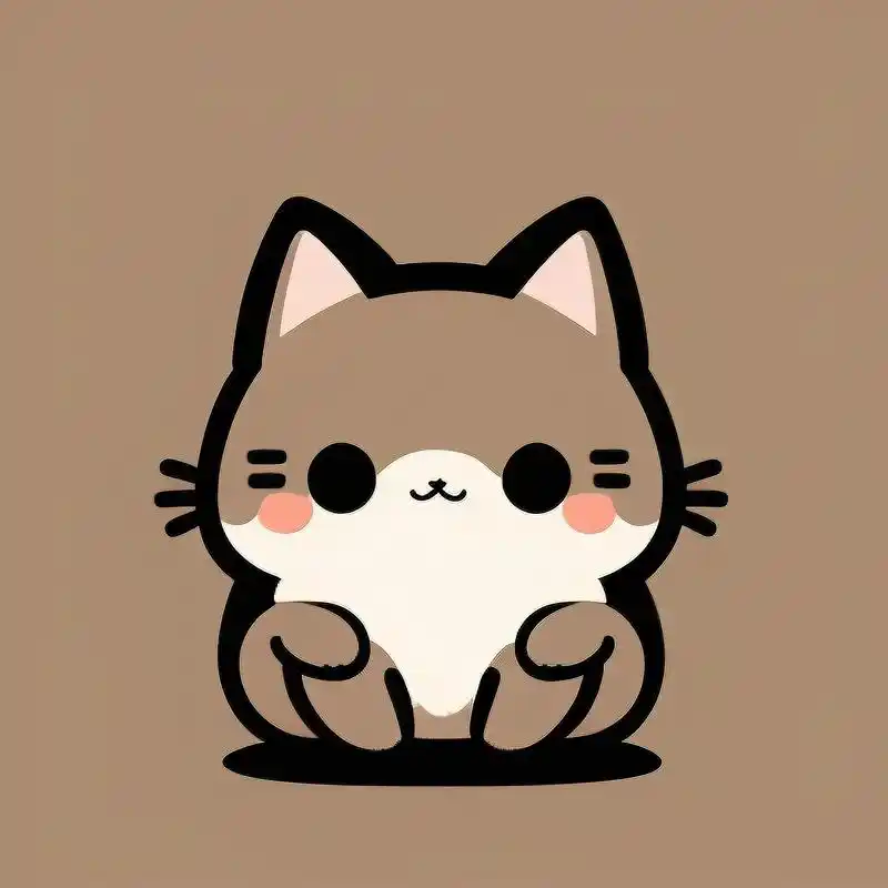 呆萌线条小猫头像93 哇～这组呆萌的线条小猫头像真的太可爱啦!