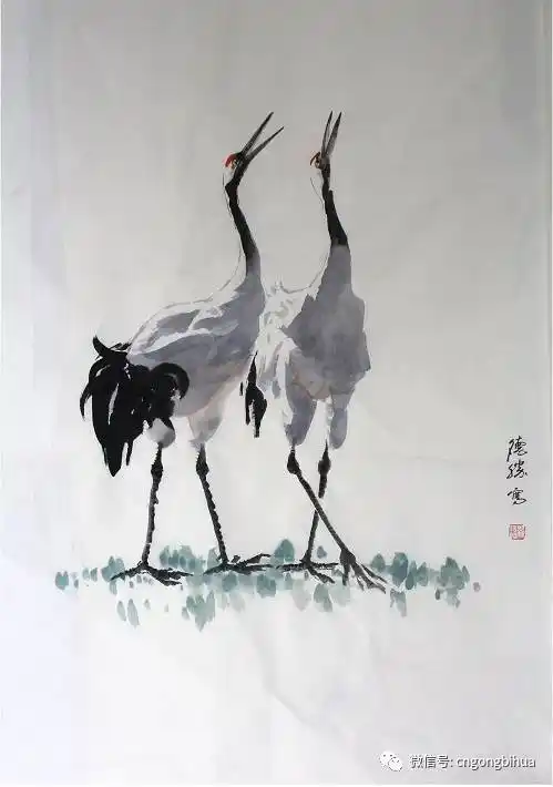 画家纪德胜妙笔生花鹤舞翩跹