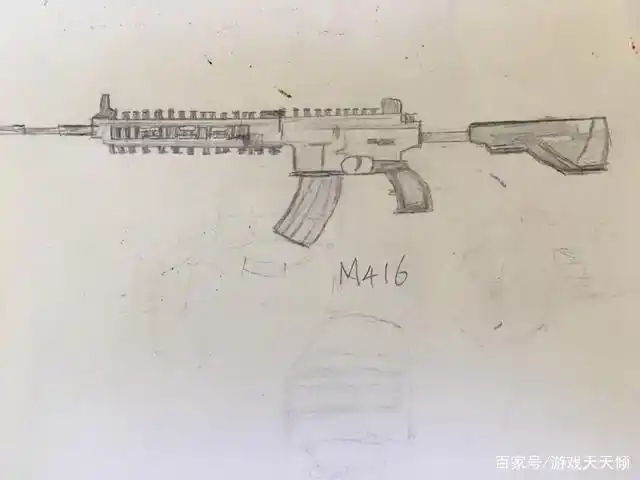 和平精英:枪王m416怎么画?m416画作汇总,看看各路大神大显神通