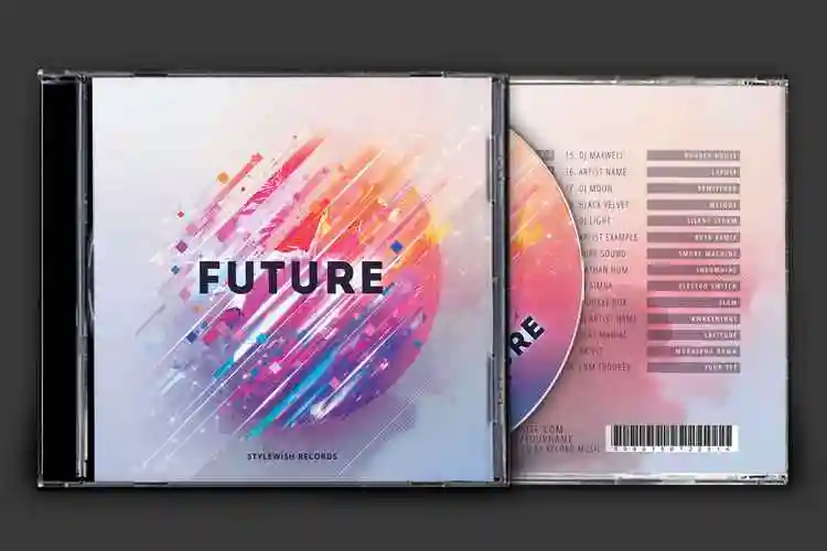 未来时代音乐cd封面设计模板futurecdcoverartwork