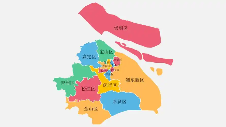 上海地图高清矢量可填充编辑ppt模板(精美)