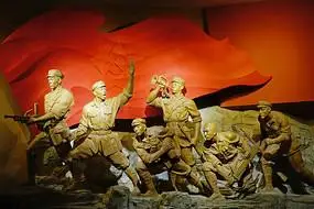 红军战斗冲锋雕塑(群雕)