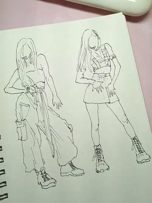 最近好爱罗婕女士 三分钟是铅笔稿 后面用勾线笔草草勾了一下画遍bp