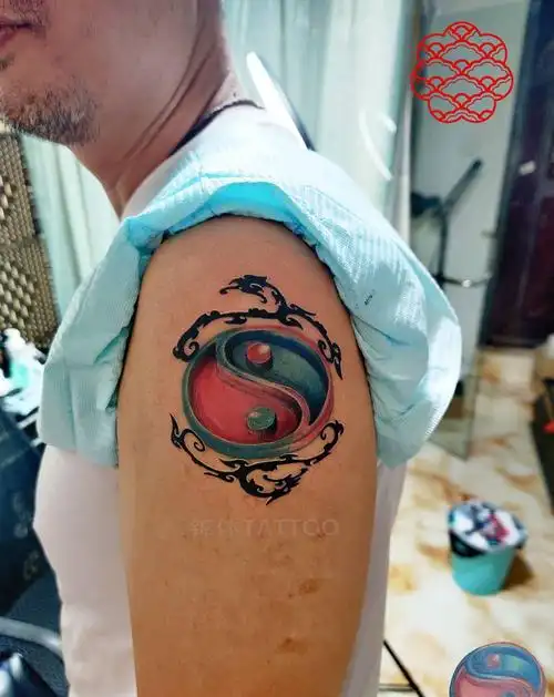 老图修改纹身图片_太极图纹身图案