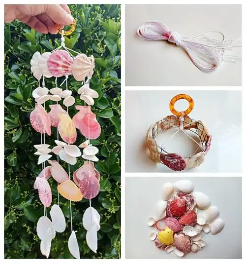 贝壳风铃 diy 手工材料包 手工制作 手工工艺品活动采购 天