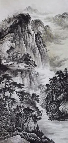 姚老师2现代作家写意画四尺山水画