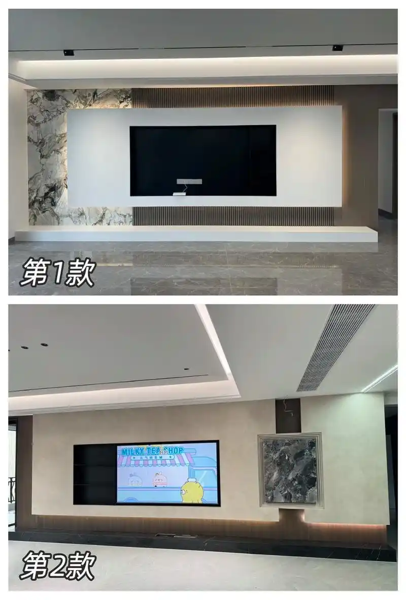 24款悬空的电视背景墙,您选哪款?