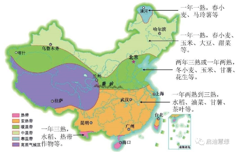 南方北方怎么划分中国南北分界线地图