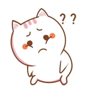 卡通猫咪疑惑表情形象
