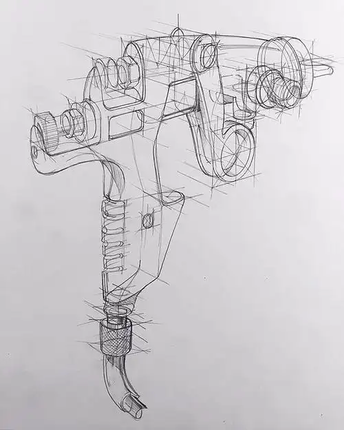 专业的结构素描手绘,昨天发的那个我也说了.