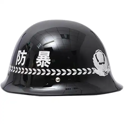stk黑色防爆防暴头盔勤务盔防护保安头盔钢盔金属盔pc巡逻帽军迷战术