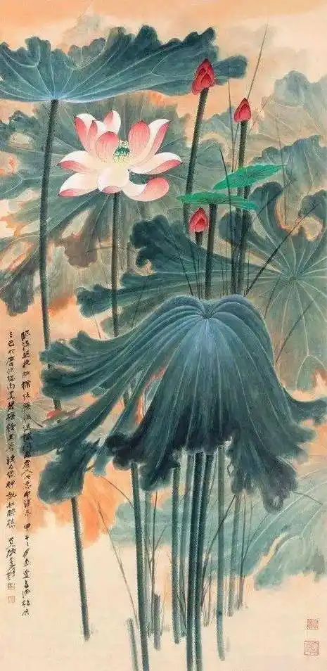 20位名家笔下最工笔画荷花50图一次看够