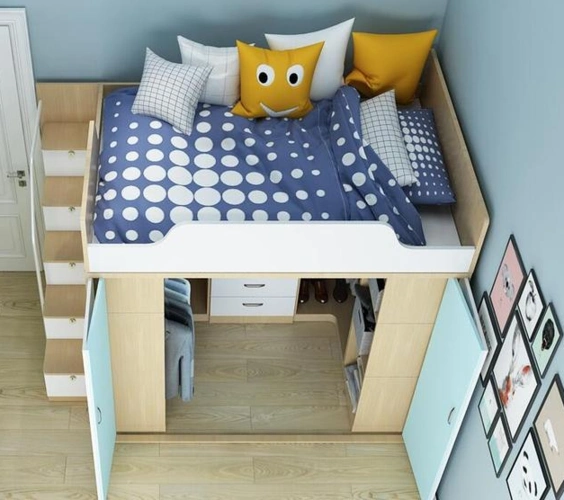 现在流行的床,上面是床,下面是衣帽间