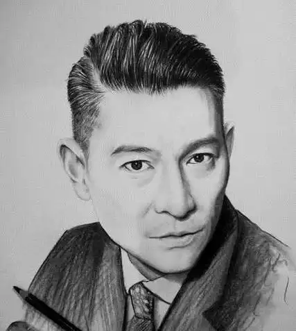 网友素描刘德华.这个好像是手绘板画出来的?