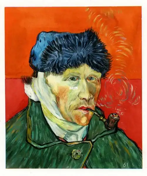 用水彩临摹一张梵高自画像