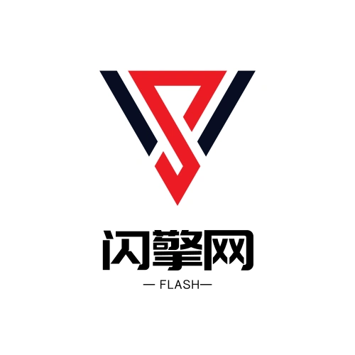 倒三角高端黑红网络科技公司logo
