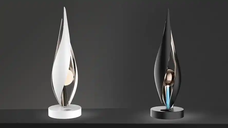 音箱设计造型新颖,创意独特,螺旋动感的造型,配以柔和灯光,加上音箱的