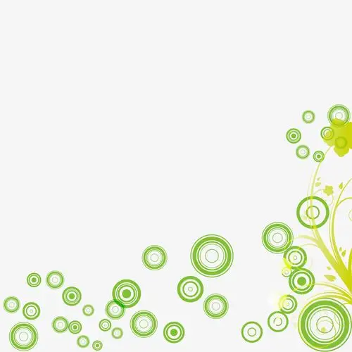 关键词 : 绿色系,圆点,边角点缀