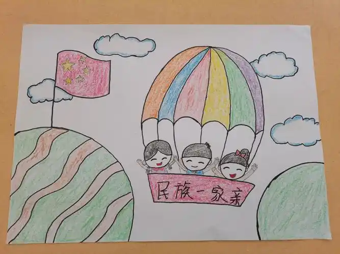铸牢中华民族共同体意识——准旗薛八幼开展系列活动之民族团结绘画展