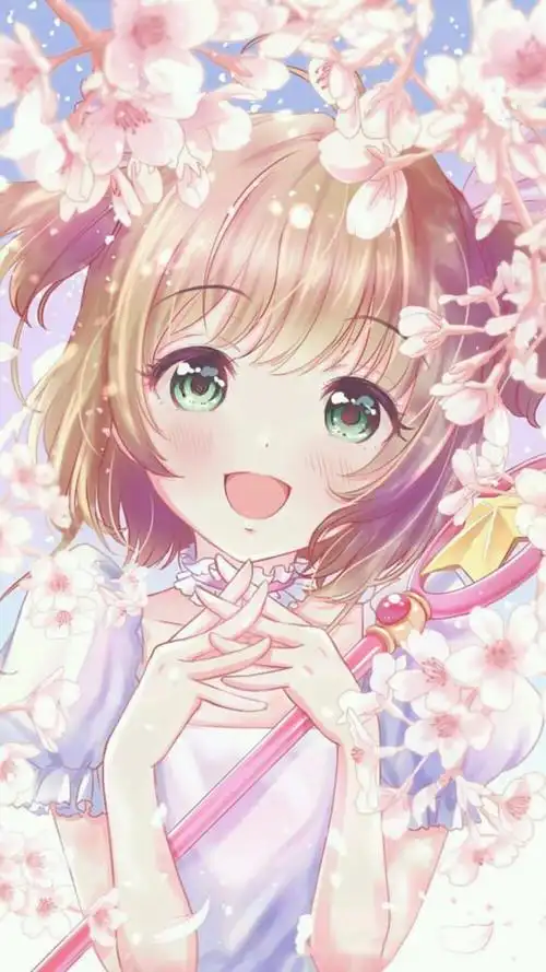 魔卡少女樱|百变小樱手绘壁纸/聊天背景/人物插画/锁屏壁纸/动漫