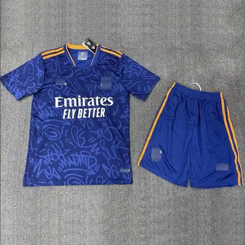 皇马客场21-22赛季球衣本泽马球迷版克罗斯短袖足球服印号成人