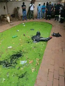 约翰内斯堡肮脏池塘淹死小男孩