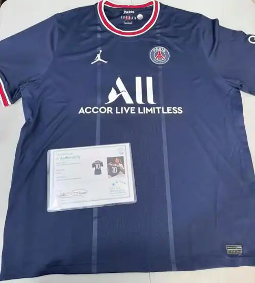 21-22赛季 巴黎圣日尔曼 巴黎 内马尔 ,亲笔签名球衣, - 抖音