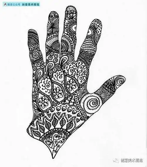 有【手】就能画——19张关于"手"的线描创意,作为零基础第一节线描课