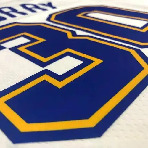 《勇士队30号库里球衣白袜子旧金山电车复古城市版热压篮球服男背心