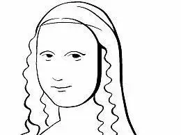 蒙娜丽莎的微笑儿童简笔画