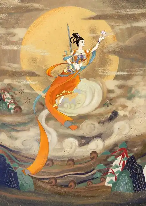 观音-花瓣网|陪你做生活的设计师 | 敦煌飞天