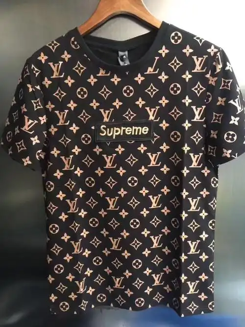 lv联名sup,联名款,男女同款,满身大牌lg印花,电脑喷绘工艺,丝光棉面料