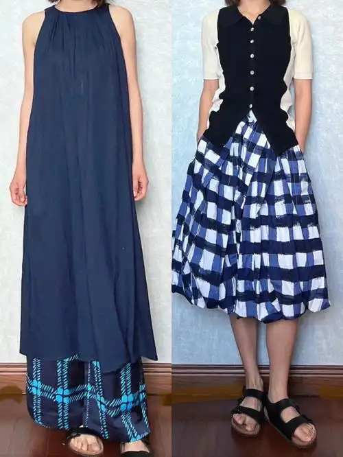 端午出游要穿裙子深蓝色系显白还高级