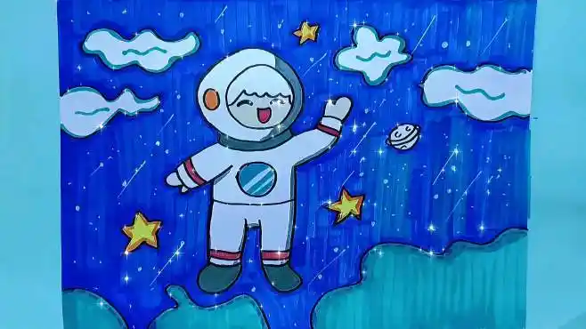 神舟五号发射八周年宇航员简笔画-母婴亲子视频-搜狐视频