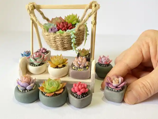 软陶多肉|手工艺|其他手工|小巴爱幻想88 - 原创作品 - 站酷 (zcool)