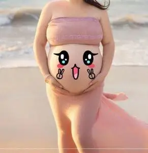 孕妇肚子道具可爱图片