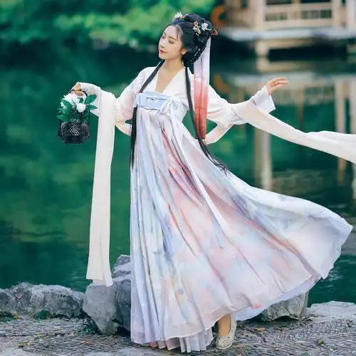 山海之辰玥裳晴歌汉服女原创刺绣印花仙鹤一片cosplay女装