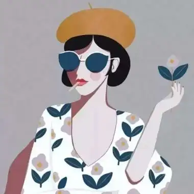 手绘森系文艺范儿十足的女生头像