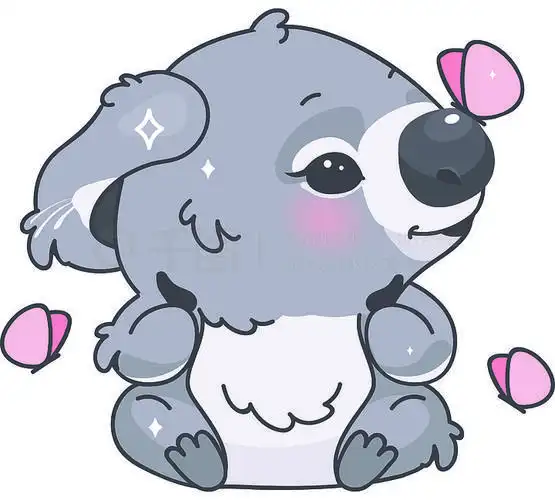 可爱的考拉卡哇伊卡通矢量人物.