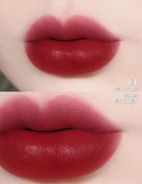 jean miss cl萝卜丁女王权杖口红黑管001m哑光金管215m小样试用装1.